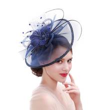 Beauty-Emily Feather Wedding Headwear Evening Hair Accessories Wreath 2019 Many colors Aveliable Wedding hats and fascinators 2024 - buy cheap