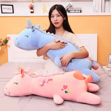 1pc 60-125CM Lovely Long Pillow Unicorn Plush Toys Cute Stuffed Animal Soft Lying Unicorn Dolls Sleep Cushion Toy for Children 2024 - buy cheap