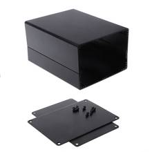 Caja de aluminio para proyectos de bricolaje, caja de conexiones de energía, 155x120x83mm, color negro, nueva 2024 - compra barato