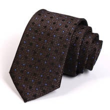 Gentleman Business Tie 2020 New Design High Quality 7CM Ties For Men Fashion Formal Neck Tie Male Brown Necktie With Gift Box 2024 - buy cheap