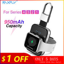 RAXFLY keychain Wireless Charger For Apple i Watch Series 2 3 4 5 950mAH LED Power Bank Dock Outdoor portable Wireless Charger 5 2024 - buy cheap