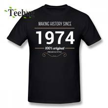 Vintage Making History since 1974 T Shirt Men 44th Birthday Gift T Shirt For Man Father 2024 - buy cheap