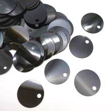 Negro plano de plástico PVC para manualidades, 50g, 20mm, con agujero grande lateral de 3mm 2024 - compra barato