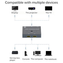 Interruptor HDMI KVM de 2 puertos, caja divisora de 8K para compartir impresora, teclado, ratón, KVM, novedad de 2020 2024 - compra barato