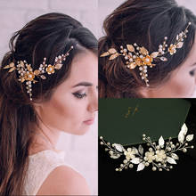 Accesorios para el cabello para mujer, adornos de hadas de cristal con flor de perla de Color plateado, adornos para fiesta, boda, novia, novedad 2024 - compra barato