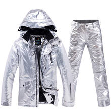 New Shiny Men and Women winter suits snowboard Clothing waterproof suit street sports winter ski jacket + snowboard pants 2024 - buy cheap