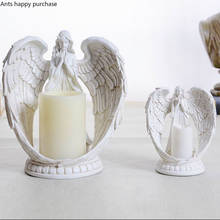 Nordic Resin White Angel Sculpture Candle Holder Modern Goddess Statue with Wings Living Room Countertop Decoration Wedding Gift 2024 - buy cheap