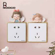 ROOGO-pegatinas de interruptor en ángulo, los mejores deseos, decoración del hogar, sala de estar y pared del dormitorio, adornos 2024 - compra barato