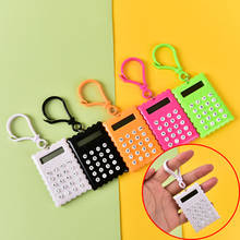 Plastic Mini Keychain Calculator Handheld Pocket Type Coin Batteries Calculator Small battery office supplies student stationery 2024 - buy cheap