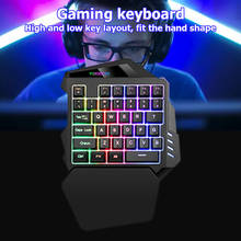 Professional Ultra-slim Wired Keyboard Single Handed Gaming Keyboard Gaming Keypad Membrane Keyboard for Computer 2024 - buy cheap
