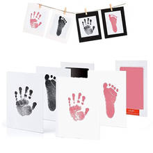 QWZ Safe Non-toxic Baby Footprints Handprint No Touch Skin Inkless Ink Pads Kits for 0-6 months Newborn Pet Dog Prints Souvenir 2024 - buy cheap