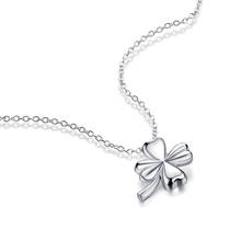 Simple Dainty 100% 925 Sterling silver fashion clover necklace For lady Leaf pendant Chocker silver jewelry Women gift 2024 - buy cheap