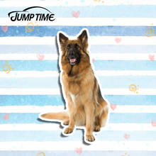 Jump Time 13cm x 8cm 3D Pet Car Stickers For German Shepherd Dog Graphics Waterproof JDM Bumper Window Personality Decals 2024 - buy cheap