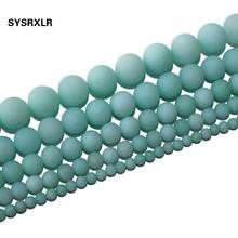 Натуральные камни синие амазоны матовые полированные круглые бусины 4 6 8 10 12 мм для рукоделия изготовления ювелирных изделий браслет ожерелье аксессуары 2024 - купить недорого