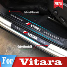 Protetor do peitoril da porta do carro sticke para suzuki vitara auto limiar painel de cobertura passo protetor vinil adesivos estilo acessórios 2024 - compre barato