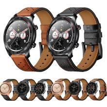 20mm 22mm Leather Bracelet Strap for Samsung Galaxy Watch Active 2 40mm 44mm band for Gear S3 Frontier/S3 Classic Smartwatch 2024 - buy cheap