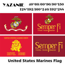 YAZANIE-Bandera de los Estados Unidos del ejército americano USMC Marine Corps SEMPERFI, banderas de poliéster del Ejército de los Estados Unidos con arandelas de latón 2024 - compra barato