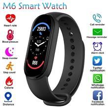 Reloj 2021 Smart Watch Men Women Heart Rate Monitor Blood Pressure Fitness Tracker Smartwatch Smartband Clock  Smart Band M6 2024 - buy cheap