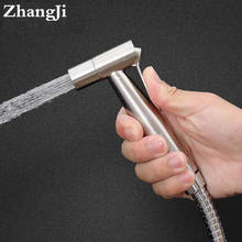 Zhangji cabeça de pulverizador de bidê reto de banheiro, aço inoxidável, fralda de níquel escovado, cabeça de pulverizador de bidê, alta pressão, qualidade superior 2024 - compre barato