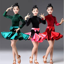 Сексуальное платье для латинских танцев для девочек, детское современное бальное платье для танцев танго танец чача, танцевальная одежда 2024 - купить недорого