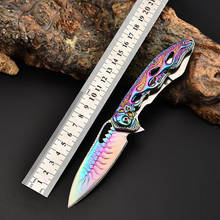 Multifunctional outdoor folding knife stainless steel camping self-defense tool knife household stainless steel peeling knife 2024 - compre barato