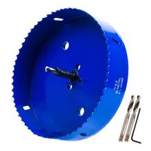 6 Inch 152 Mm Hole Saw Blade for Cornhole Boards/Corn Hole Drilling Cutter & Hex Shank Drill Bit Adapter (Blue) 2024 - buy cheap