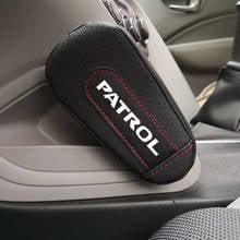 Almofada de joelho couro corrimão almofada interior acessórios do carro para nissan patrol 2024 - compre barato