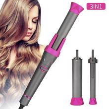 3 IN 1 Automatic Curling Iron  Interchangeable Rotating Hair Curler Ceramic Professional Hair Curlers Rollers Curl Irons Wand 2024 - buy cheap