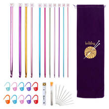 32 pcs Crochet Hooks Kit- Long Ergonomic Crochet Hook Set Size 2mm-8mm Knitting Needles with Storage Bag and Crochet Accessories 2024 - buy cheap