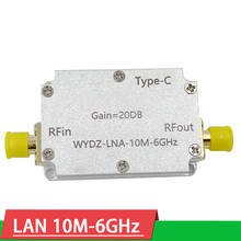 TYPE-C lan 10mhz-6ghz alto amplificador de nivelamento ganho 10db 30db 20db 40db rf sinal amp para presunto sdr software rádio fm 2024 - compre barato