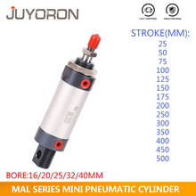 MAL Series mini  Pneumatic Cylinder Bore with 16/20/25/32mm Stroke with 25/50/75/100/200/300mm Single Level Air Cylinder 2024 - buy cheap