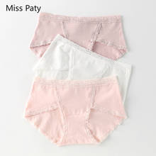 4pcs/lot Women sexy lace briefs seamless cotton panties XXL plus size breathable underpants ladies lingerie beautiful underwear 2024 - compre barato