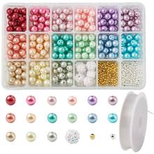 Jewelry Making Kits DIY Bracelet Necklace Set with Baking Painted Pearlized Glass Pearl Beads Spacer Beads Resin Rhinestone Bead 2024 - buy cheap