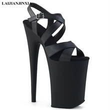LAIJIANJINXIA New 23CM Ultra high heel Shoes summer women's Sandals black 9 inch thin heel sexy stage show sandals 2024 - buy cheap