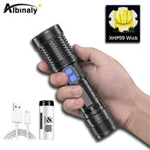 Super Bright XHP99 LED Flashlight Waterproof Zoom Torch Portable Camping Lantern USB Rechargeable 18650 Bicycle Light 5 Modes 2024 - buy cheap