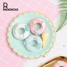 Roogo-adornos de donuts de resina para niños, accesorios de decoración del hogar, minifiguras, decoración del hogar para pastel de cumpleaños para niños 2024 - compra barato