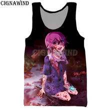 Fashion cool Horror Anime Future Diary vest men/women 3D print vests unisex Harajuku style Bodybuilding streetwear Tops 2024 - buy cheap