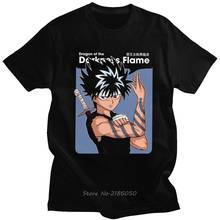 Japanese Manga Shirts Yu Yu Hakusho T-shirt Men's Short Sleeve Pure Cotton Hiei Tshirt Summer Animated Tv Show Tee Top Gift 2024 - buy cheap