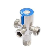 G1/2' Four-way Triangle Valve One Into Three Out Water Angle Valve 304 Stainless Steel Toilet Stop Valve Multi-function Tap 2024 - buy cheap