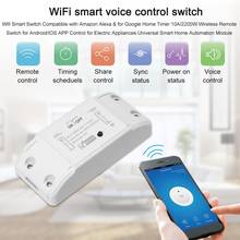 Interruptor inteligente wi-fi sem fio, 10a, automação da casa inteligente, controle compatível com tuya, alexa, google home 2024 - compre barato