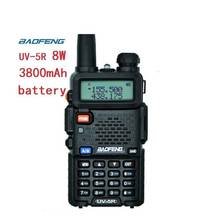 real 8w 3800mAh baofeng uv-5r for two way radio VHF UHF dual band portable radio walkie talkie uv 5r 2024 - buy cheap