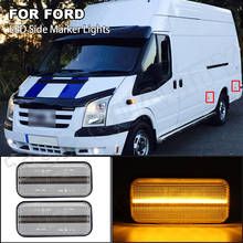 Canbus янтарные светодиодные, боковые, габаритные фонари, прозрачные линзы для Ford Transit MK6 2000-2006 MK7 2006-2013 OE стандартная Запасная лампа 2024 - купить недорого