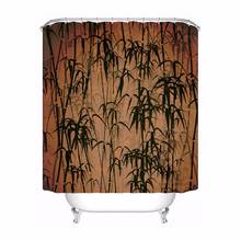 Custom Bamboo Bathroom Acceptable Shower Curtain Polyester Fabric Bathroom Curtain #180320-01-206 2024 - buy cheap