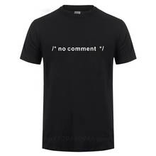 Funny Geek Novelty Joke Coding HTML CSS Developer Gift No Comment T Shirt For Men Male Summer Casual Short Sleeve Cotton Tshirt 2024 - buy cheap