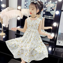 2 4 6 8 10 Years Summer Girl Princess Dress Cotton Sleeveless Dresses Print Kids Dresses for Girls Fashion Children Clothing 2024 - buy cheap