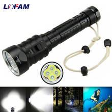 Lofam mergulho lanterna ipx8 à prova dl2 água 4 x xm-l l2 led tocha lâmpada submarina 3 modos 4500 lumens lanternas 2024 - compre barato