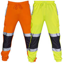 Men's Fahison Sport Sweat Pants Work Fleece Bottom Joggerms Joggers Yellow Black Orange Fluorescent green 2024 - buy cheap