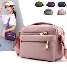 Bolso de hombro de nailon para mujer, Bolsa impermeable con múltiples bolsillos y cremallera, de lujo, bandolera de diseñador 2024 - compra barato