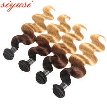 Peruvian Body Wave Hair Weave Bundles Wholesale Hair Bundles Human Hair Extensions Color 1B/4/27 Blonde Ombre Hair Bundles 2024 - buy cheap