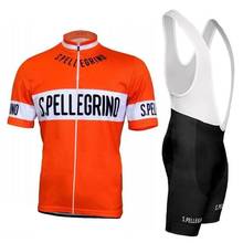 S.PELLEGRINO-Conjunto de Ropa de Ciclismo, Maillot de manga corta de equipo Retro clásico para bicicleta de carreras, Verano 2024 - compra barato